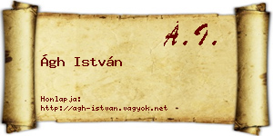 Ágh István névjegykártya