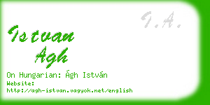 istvan agh business card
