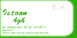 istvan agh business card